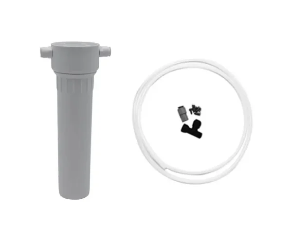 Inline water filter housing with installation kit in Calgary Canada