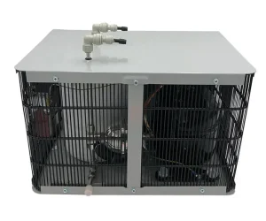 Undercounter water chiller with dual hose connectors